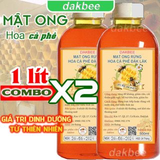 Mật ong rừng hoa cà phê nguyên chất Daklak (chai pet) - tăng cường sức khỏe, sức đề kháng [ dakbee ]