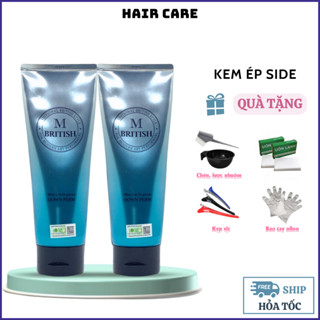 Thuốc ép Side tóc nam BRITISH M Men's Style Down Perm, kem ép side chai 120g | Hair Car