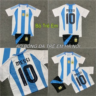 Bộ Quần Áo Bóng Đá Trẻ Em CLB Argentina 24/2025 - in Full MESSI - Vải Mè Thái Gai Mịn