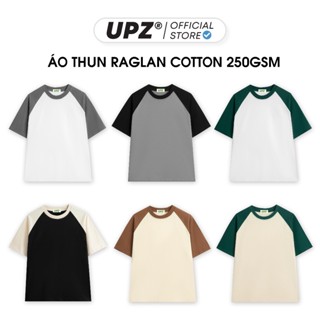 UPZ Áo Thun Raglan Cotton Trơn Cơ Bản Tay Ngắn Unisex Nam Nữ (6 Màu)