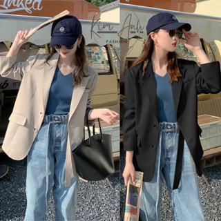 Áo Vest Blazer Áo Vest Nữ 2 Lớp Hàng May Kỹ Có Đệm Vai Chất Vải Tuyết Mưa Kèm Đai Chéo Trendy Kim Anh Fashion