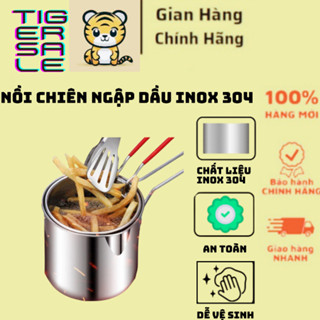 BỘ NỒI INOX KÈM RỔ CHIÊN LỌC DẦU 2 in 1 CỰC TIỆN LỢI DUNG TÍCH 1200ml--(Dùng Được Bếp Từ Ạ)