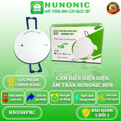 Cảm Biến Hiện Diện Thông Minh Hunonic, Cảm Biến Bật Tắt Đèn Nhà Vệ Sinh, Đèn Hành Lang