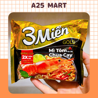  Combo 5 Gói Mì 3 Miền Gold Tôm Chua Cay Đặc Biệt Gói 75g 