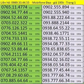Sim Số Đẹp Cặp Gánh Trùng nhau