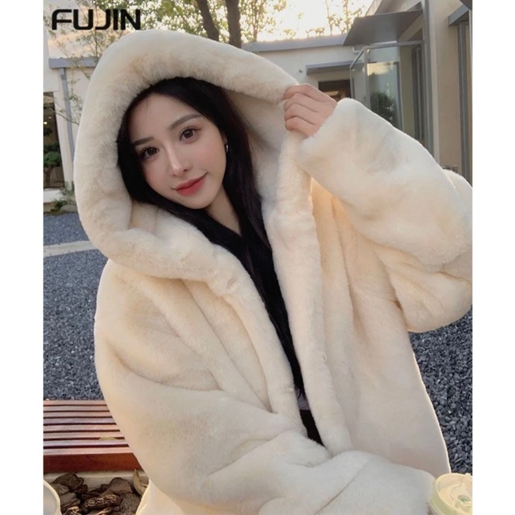 Áo Khoác Lông Thỏ Mềm Mượt Có Mũ Cao Cấp Dày Dặn Form Dáng Unisex Thời Trang Nam Nữ Hàn Quốc Cực Hottrend 2024 | BigBuy360 - bigbuy360.vn