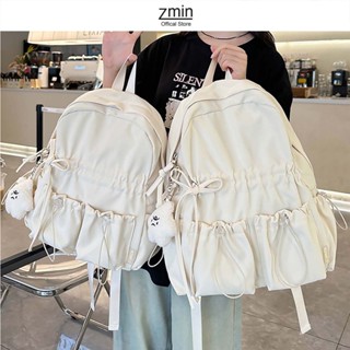 Balo nơ dễ thương nữ đi học Zmin, đựng vừa laptop 14inch, A4 - Z120