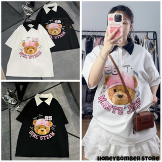Áo Phông Polo Gấu 95 🌸Áo thun Nữ Form Rộng Tay Lỡ Unisex🌸