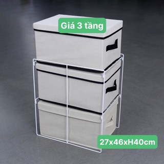 Kệ Chia Hộp Đựng Quần Áo, Giá Đỡ Thép Mạ Sơn Tĩnh Điện (không bao gồm hộp)