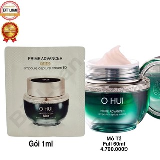 Combo 50 gói kem dưỡng sáng da chống lão hóa Ohui phyto vital Prime Advancer ampoule capture cream