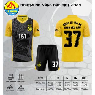 Bộ Áo Đá bóng CLB Dortmund Vàng 2425