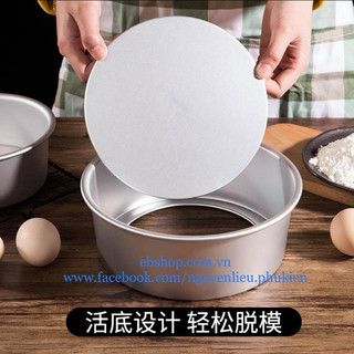 Khuôn tròn 20cm khuôn làm bánh bông lan nhôm đúc đế liền đế rời