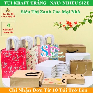 Túi giấy kraft có quai size nhỏ, túi giấy đựng quà mini, túi kraft mini, túi đựng quà tặng