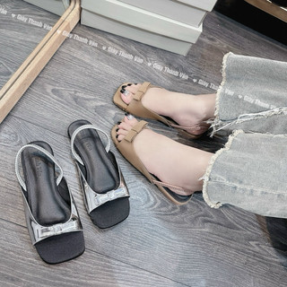 Sandan nơ quai thun đơn giản dễ phối 4 màu (D0106)