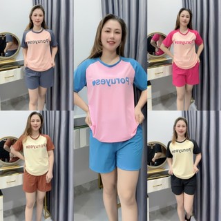 Set bộ đùi mặc nhà chất cotton mát mềm mịn form thể thao năng động-ht2707