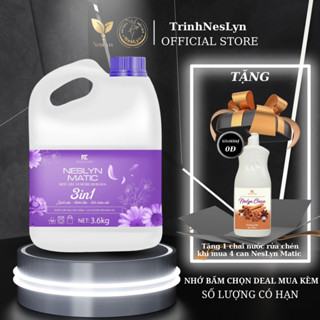 Nước giặt xả quần áo NesLyn Matic 3in1 Hương Ngàn Hoa, Sạch sâu - Thơm Lâu - Bền màu vải.