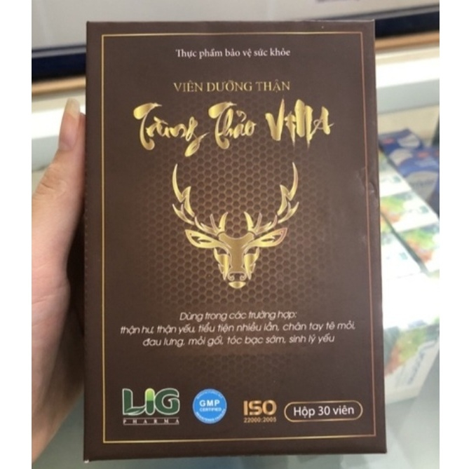Viên uống dưỡng thận Trùng Thảo Vina tăng cường chức năng thận giảm tiểu đêm, ngừa đau mỏi thắt lưng