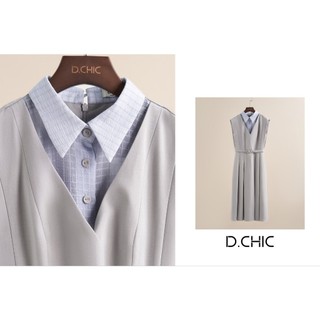 D.chic váy xếp ly vai chờm phối cổ ms: 2813431