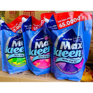   Gói Lớn  Túi Nước Giặt Max Kleen Túi 3,8Kg Hương Huyền Diệu Sớm Mai Hoa Nắng. 