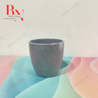 Ly nhựa melamine kiểu lùn nhám xám -ly32nx