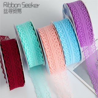 Cuộn ruy băng ren 3cm dài 20m nhiều màu sắc làm phụ kiện, gói quà, thủ công handmade