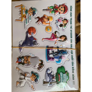 Sticker kun, hình dán kun combo 10 tấm