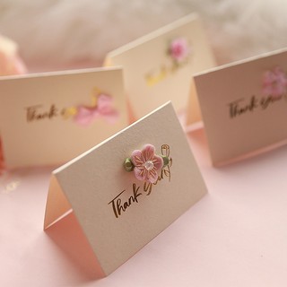 Thiệp cám ơn hoa khô - Thiệp hoa khô đơn giản - Thiệp Thank you - Thiệp Cám ơn