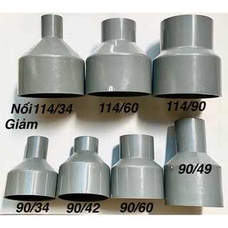 Phụ kiện nối giảm pvc bình minh, 90/34 90/42 90/60 114/34 114/60 114/90