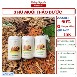 MUỐI THẢO DƯỢC MOM VIỆT QUẤN BỤNG CHO MẸ SAU SINH MUỐI THUỐC BẮC HẾT SẢN DỊCH, SĂN CHẮC GẢM TRÙNG NHÃO SỆ VÙNG DA BỤNG