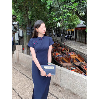 Sườn xám Cách Tân Dáng Dài Sang Trọng size từ 45-60kg