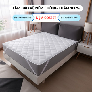 Tấm bảo vệ nệm chống thấm cho bé và gia đình kháng khuẩn tuyệt đối, thông thoáng đạt tiêu chuẩn khách sạn Cosset