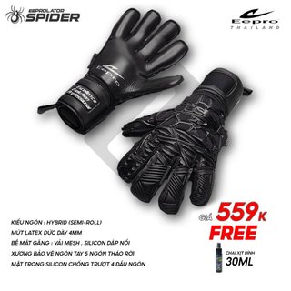 Găng tay thủ môn Eepro Sprider 2024 Thailand có khung xương bảo vệ ngón tay tháo lắp