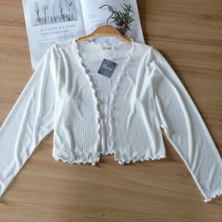 Áo khoác cardigan croptop, áo khoác thun ren mỏng Bigsize Hằng Sumi-Hsumi