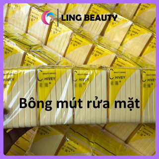 Bông mút rửa mặt , bông mút vàng bọt biển Chivey siêu mịn, siêu đẹp