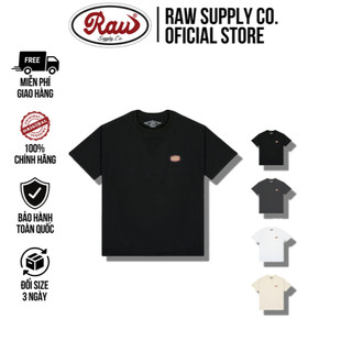 Áo thun Raw Basic thêu vải thun cotton thoáng mát 4 chiều ArrowShop