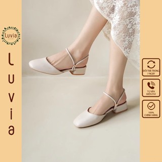 Giày cao gót 3 phân bít mũi mang được 2 kiểu Luvia 128CG (GIÀY FORM NHỎ -  CHÂN MẬP TĂNG 1 SIZE)