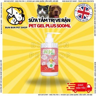 Sữa tắm trị ve rận pet gel plus 500ml