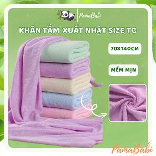 Khăn tắm xuất Nhật siêu mềm mịn cho bé khổ 70x1,4M