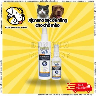 Xịt nano bạc đa năng cho chó mèo (xịt hôi miệng , rửa mắt/tai, làm dịu da, mau lành vết thương)