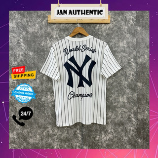 Áo Thun NEW ERA NY Trắng Sọc Auth | Jan.Authentic