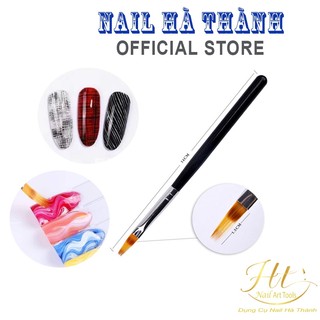 Cọ vẽ móng nail Ombre mái thưa cán gỗ, bút vẽ nail