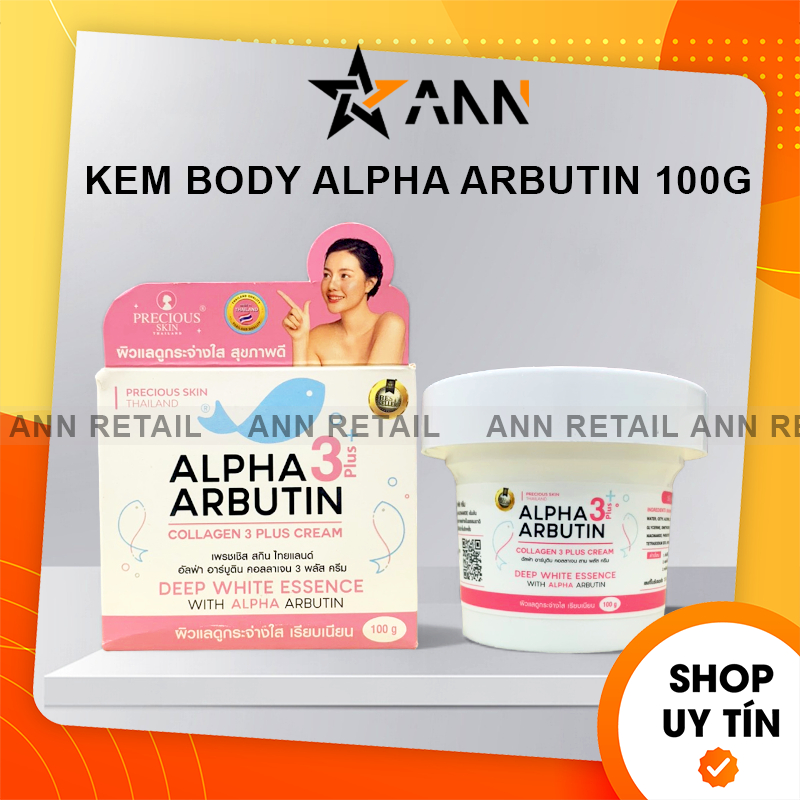 Kem Body Alpha Abutin Collagen 3 Plus Cream Precious Skin ThaiLand 100g [Chính Hãng]