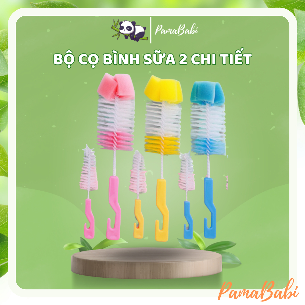 Cọ rửa bình sữa và núm ti 2 chi tiết