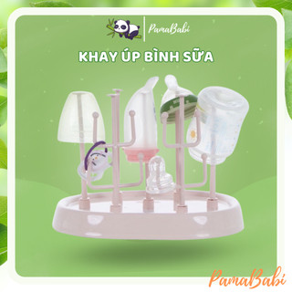Giá úp bình sữa núm ti, khay úp bình sữa không nắp, Giá úp bình sữa hình cây cho bé