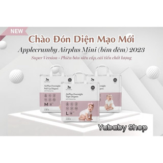 ( MẪU MỚI) Bỉm dán/quần Applecrumby Airplus Overnight  cao cấp  NB20/S23/M21/L19/M21/L19/XL15/XXL13