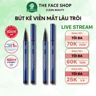 Bút kẻ viền mắt không trôi chống nước chống lem The Face Shop fmgt Ink Proof Brush Pen Liner 0.6g