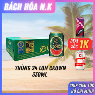 Bia crown campuchia thùng 24 lon x 330ml - bia campuchia
