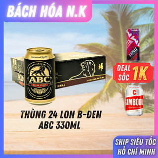 Bia abc đen campuchia - - bia đen - thùng 24lon*330ml