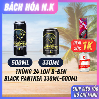 Bia black panther 8% - bia đen campuchia - bia báo đen - thùng 24lon*330ml - bia đen