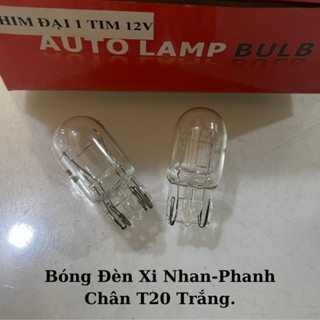 Bóng Đèn Chân Ghim T20-12V 1 Tóc, 2 Tóc Màu Trắng..Bóng Đèn Xi Nhan, Bóng Đèn Phanh Xe Toyota, Mitsubishi, Kia, Hyundai.